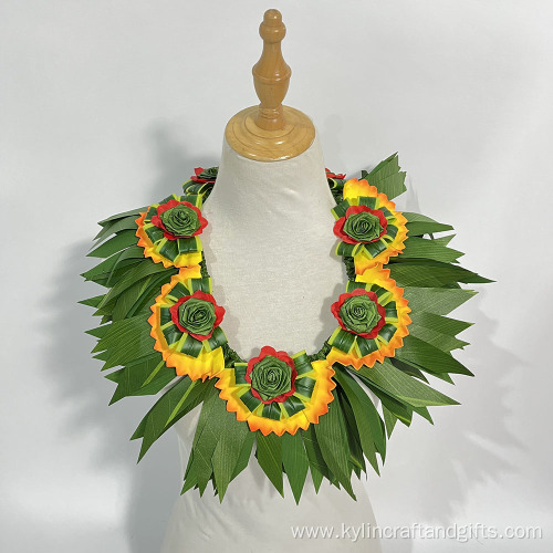 Tongan Kakala Artificial Ti leaves Short Leis